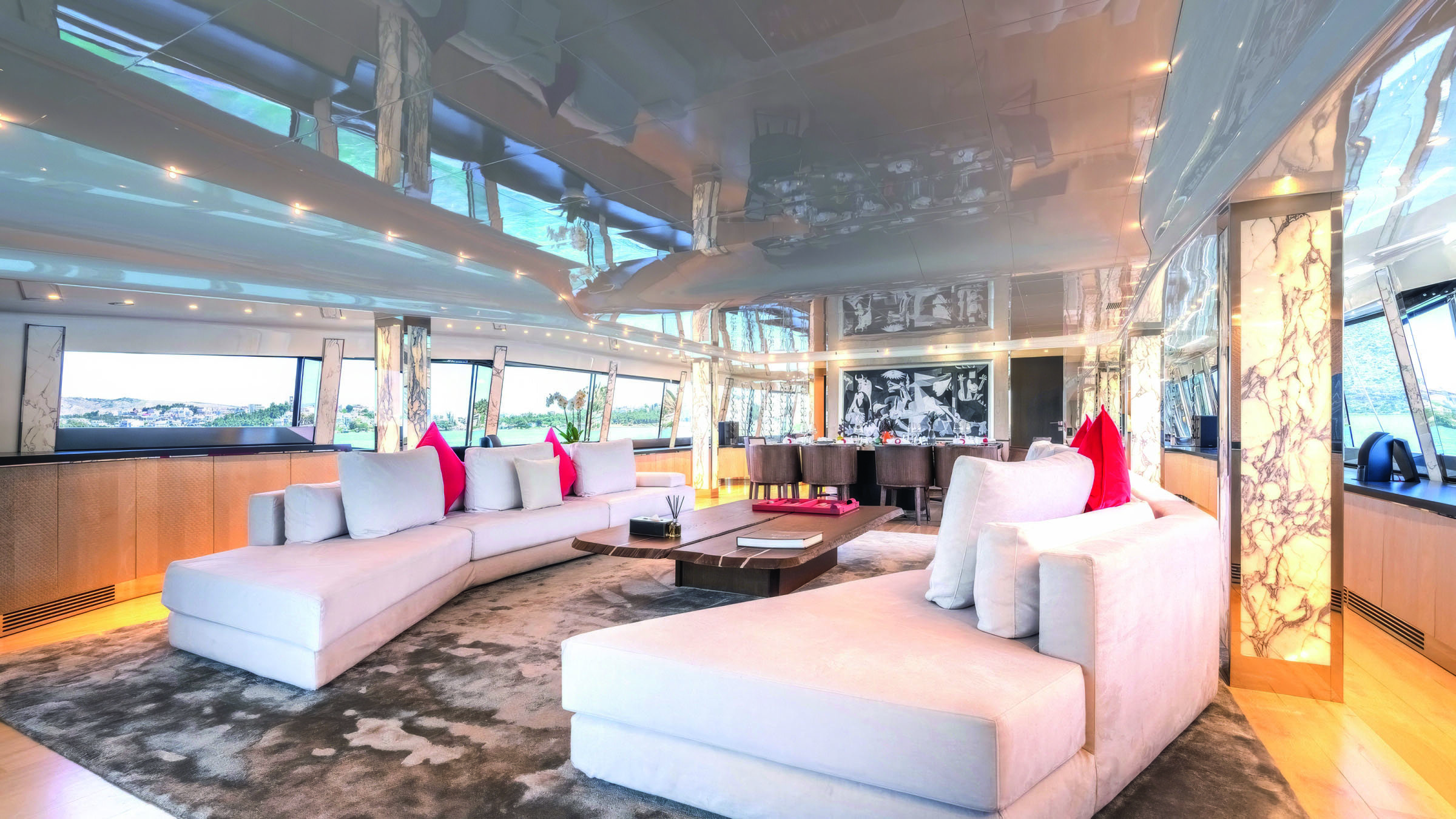 Interior of a boat
